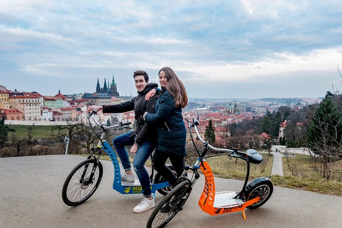 Prague Trike & e-Scooter Tour: Castle Viewpoints & Charles Bridge - Petřín Park and the ride back
