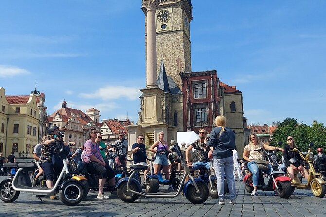 Private live-guided E-Scooter TOURS around Prague - Petřín brings the first broad view