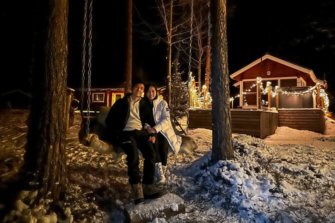 Private Northern Lights Expedition by Lapland's Experienced Team - Choosing a darker place for the aurora
