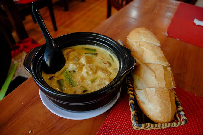 Private Vegan Food Tour By Scooter in Ho Chi Minh City - A polished vegan meal after the pagoda