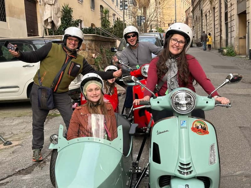 Rome 1.5 hours Private tour in Vespa Sidecar vintage style - Why a Vespa Sidecar Works So Well in Rome
