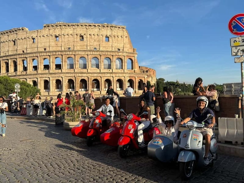 Rome 1.5 hours Private tour in Vespa Sidecar vintage style - Starting in Trastevere at Via Luigi Santini 2