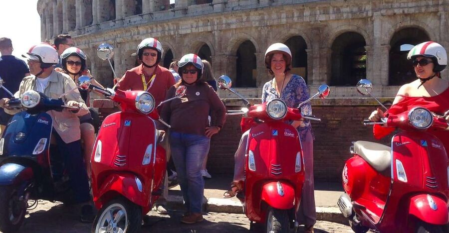Rome 24-Hour Vespa Primavera Rental - Picking up the scooter on Via Cavour