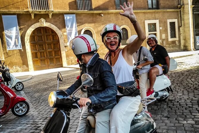 Rome by Vespa: Classic Rome Tour with Pick up - Baths of Caracalla and the Appian Way