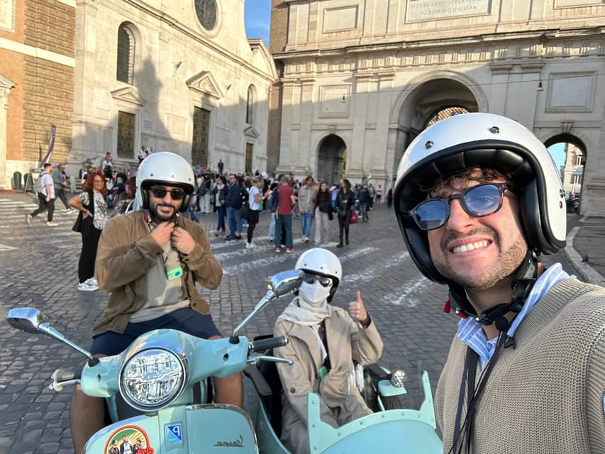 Rome in Vespa 90 min Vespa Sidecar PrivateTour with Gelato - What the Vespa sidecar adds to a Rome sightseeing tour