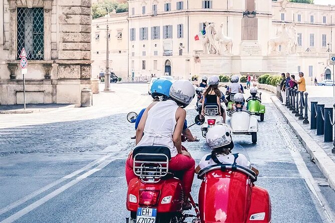 Rome Morning Vespa Sidecar Tour in Rome with Cappuccino - Piazza Venezia and the Colosseum
