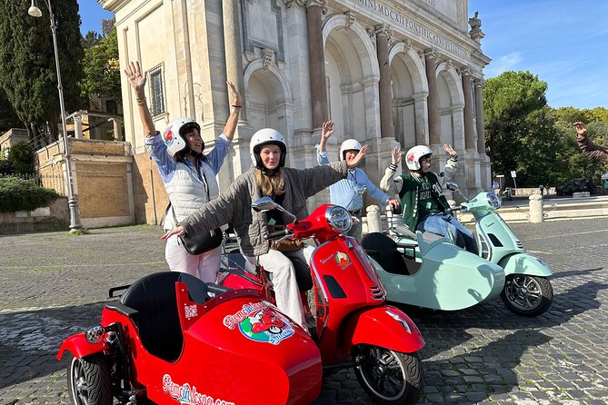 Rome Private Tour in a Vintage Vespa Sidecar Style for 90 Minutes - Piazza Navona and the Pantheon pass by