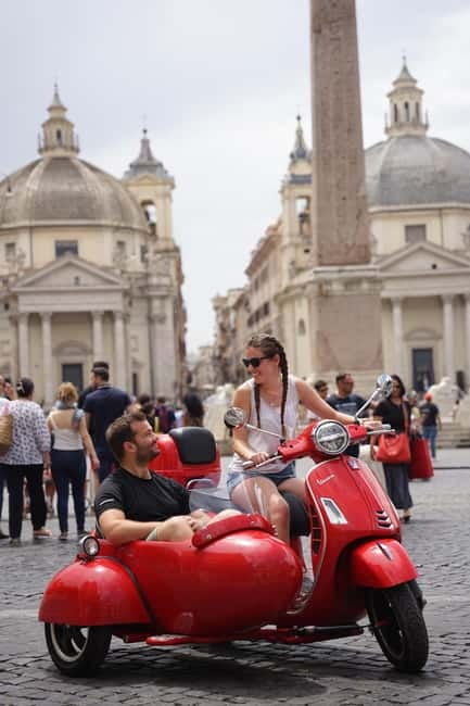 Rome: Vespa Sidecar Tour with Hotel Transfers & Gelato - Pickup, seating, and the three-hour rhythm