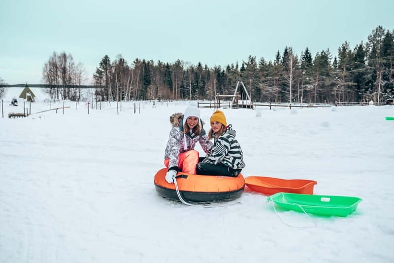 Rovaniemi: Snow Tour with Huskies, Reindeer, & Mini Scooters - Meeting huskies and taking the 500-meter ride