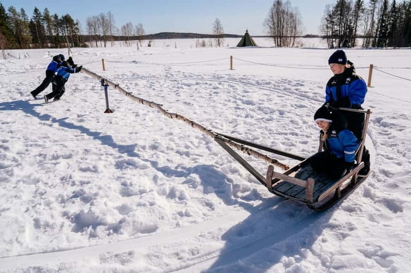 Rovaniemi: Snow Tour with Huskies, Reindeer, & Mini Scooters - Tobogganing, snow carousel, and the snowball hunt