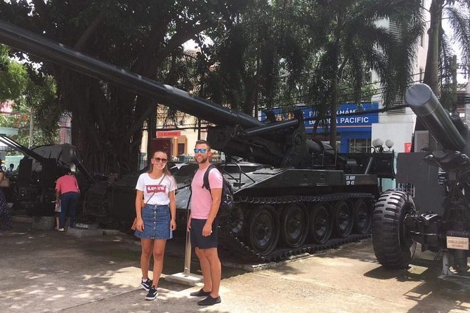 Saigon Morning City Historical Scooter Tour w Ao Dai Rider option - War Remnants Museum puts the morning in context