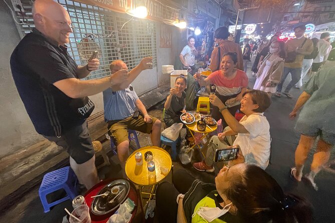 Saigon Night Craft Beer and Street Food By Scooter and motorbike - Frozen beer, sprouting egg, and fried beef tendon
