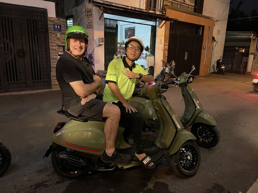 Saigon: Night Craft Beer And Street Food Tour By Vespa - Grilled rice paper and meat skewers