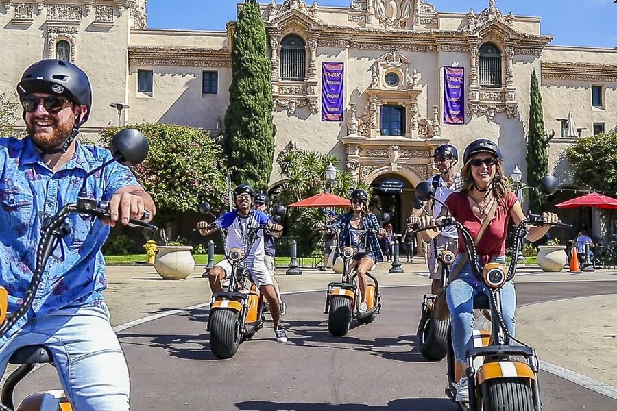San Diego: Self-Guided Scooter Tour of Downtown & Old Town - The bay and ships tied to exploration and war