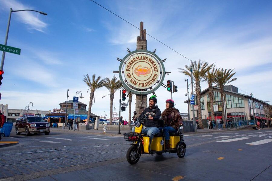 San Francisco: Electric Scooter Rental with GPS Storytelling - Crissy Field and Marina Green for wide Bay views