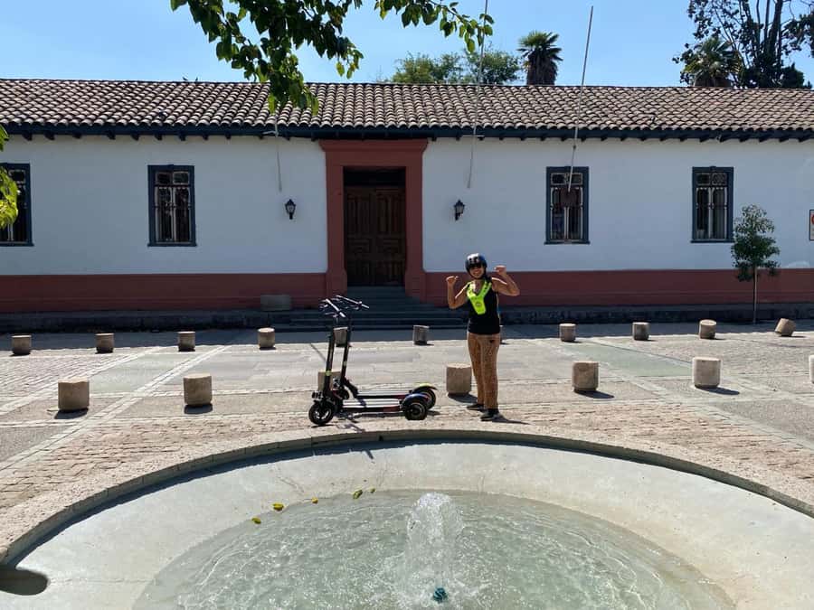 Santiago sunset tour on an electric scooter. City and nature - La Subida, sunset, and mote con huesillo