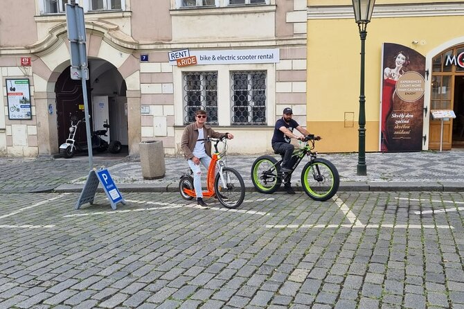Scenic Panoramic views e-Scooter/ eBike Guided Tour of Prague - Letná Park and the Metronome deliver the views