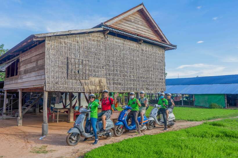 Siem Reap Countryside Sunset Vespa Tour or Tuk Tuk - A traditional village and daily Cambodian life