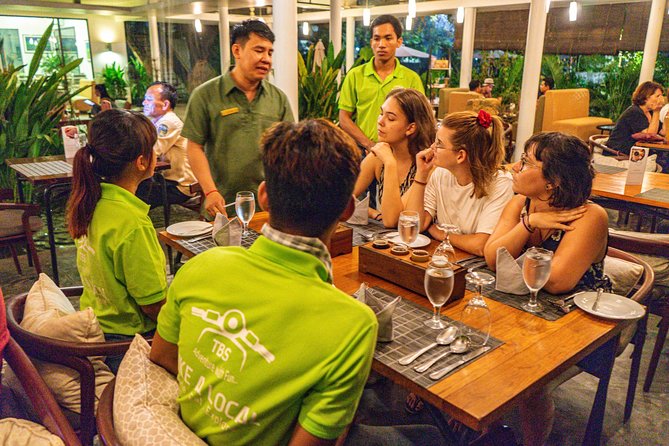 Siem Reap Evening Foodie Vespa Tour / Tuk Tuk Available - Local restaurant tasting: fruit, rolls, tofu, and snails