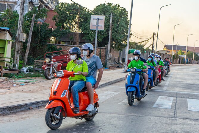 Siem Reap Evening Foodie Vespa Tour / Tuk Tuk Available - Road 60 after dark: barbecue, insects, and roadside seating