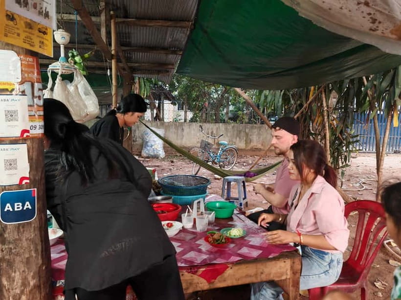 Siem Reap: Monk Blessings and Village Life Scooter Tour - Inside a traditional Cambodian home