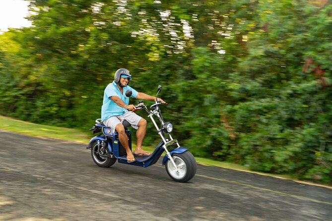 St.Lucia Beaches and Backroads Tour by Electric Big-Wheel Scooter - What the $99 price buys you around Rodney Bay