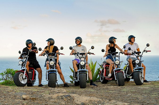 St.Lucia Beaches and Backroads Tour by Electric Big-Wheel Scooter - Cap Estate, the north’s upscale side