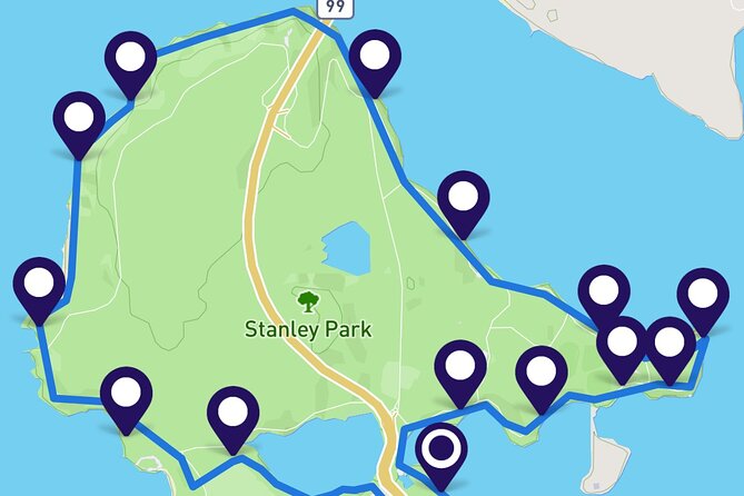 Stanley Park Seawall E-scooter Rental with Self Guided map - Coal Harbour and the North Shore View