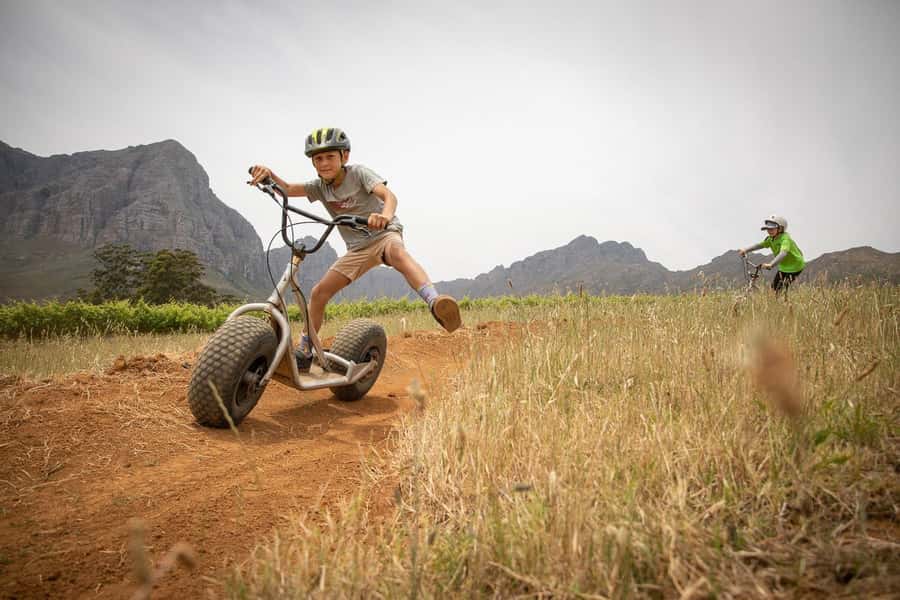 Stellenbosch Winelands downhill gravity Scooter - The 10-minute safety briefing