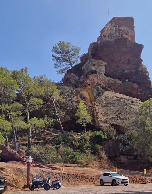 Tour scooter 125 guided Cambrils to red hills 2h with pickup - Notre Dame de la Roca and the Hermitage Caves