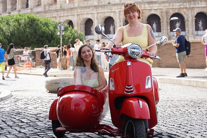 Vespa Sidecar Tour in Rome - Santa Maria Maggiore from the moving Vespa