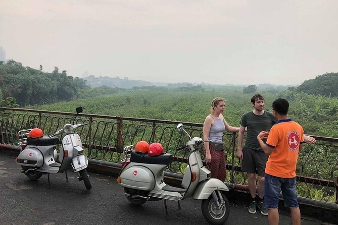 Vespa Tour HANOI BACK STREETS: FOOD+LOCAL LIFE+CULTURE & FUN - Vietnamese lunch near Hanoi Train Station