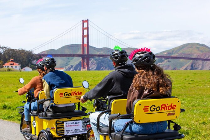 Wharf to Golden Gate Bridge - GoRide Electric Scooter Rentals - Riding toward the Golden Gate Bridge
